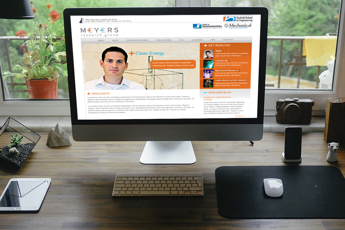 University of Texas Web design
