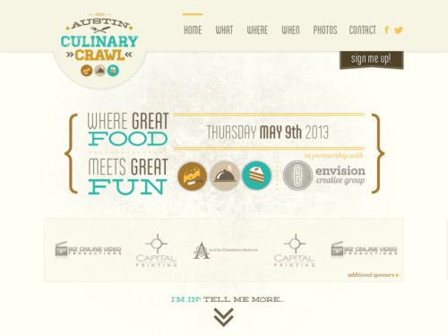 Austin Culinary Crawl Website Design