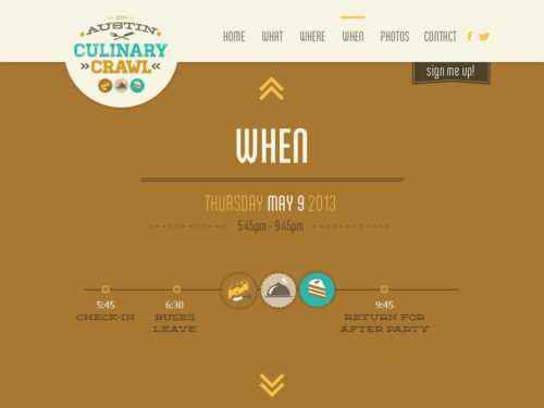 Austin Culinary Crawl Website Design