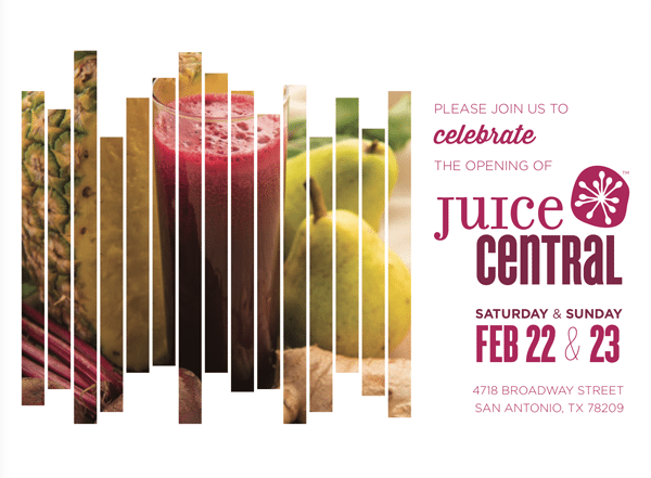 Juice Central Invitation Design