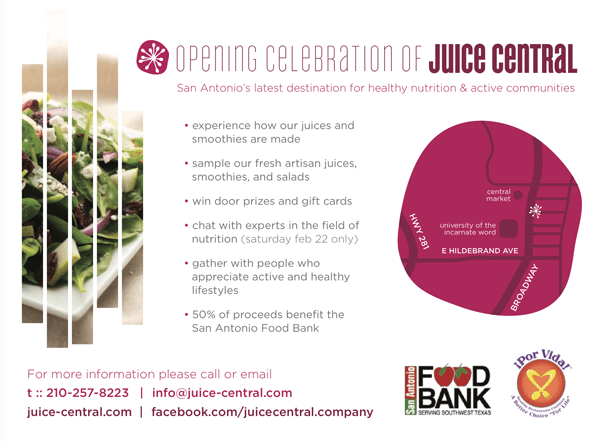 Juice Central Invitation Design