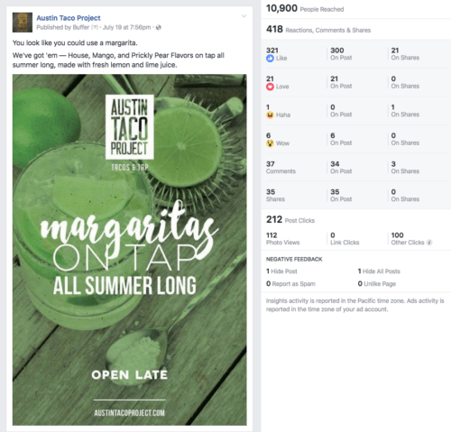 ATP Social Ad: "margaritas on tap. all summer long"
