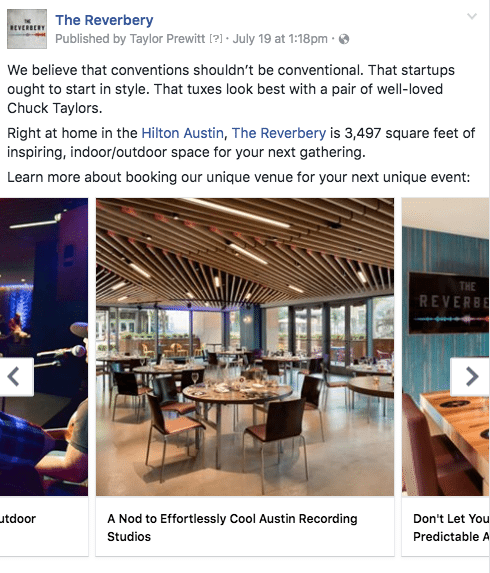 Social Media Advertising for The Reverbery