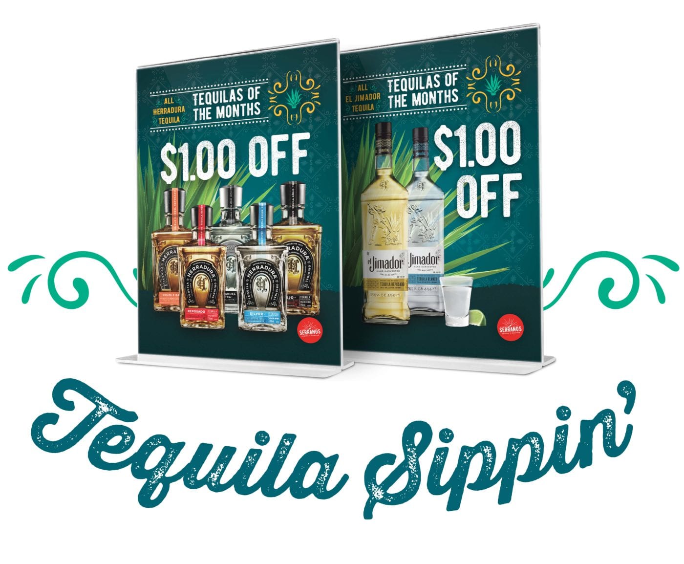 Serranos Tequila of the Month Table Tents