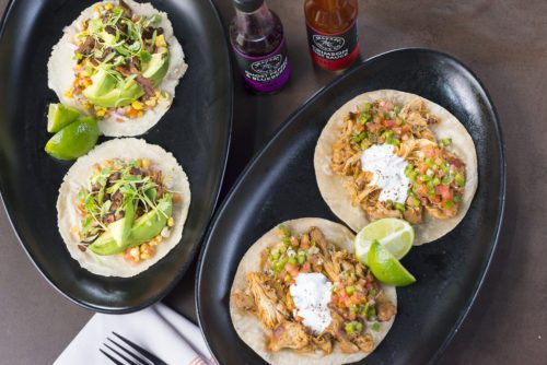 Chicken Tacos and avocado tacos, photography