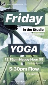 Yoga Class Promotion on IG Story 