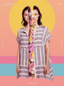 Creativity in your photo editing, women split in half by floral print