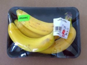 Bananas wrapped in unnecessary plastic