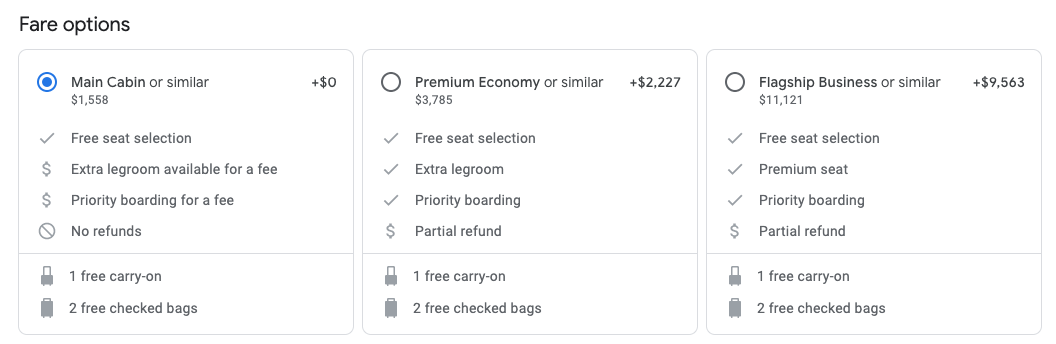 Airline Upselling Example