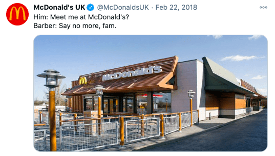 Shows a bad example for McDonalds memes in marketing