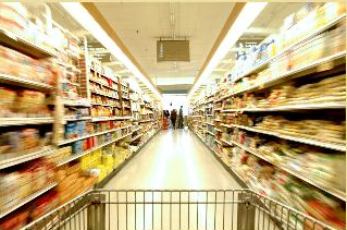 Grocery Store Aisle, Food Packaging Example
