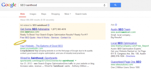 SEO Search Engine Results