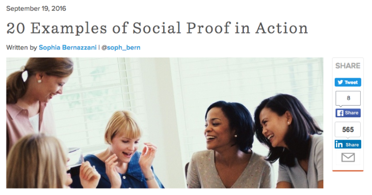 business blog - leverage social proof