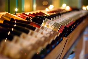 Row of Wine Bottles